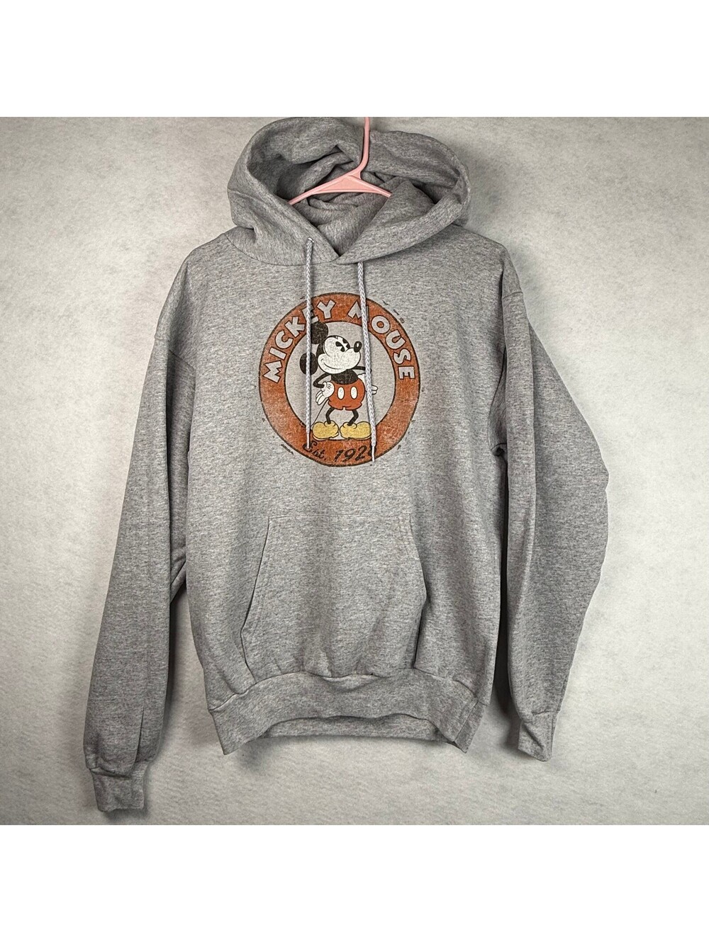 Disney Parks Mickey Mouse Gray Hoodie Sweatshirt Medium